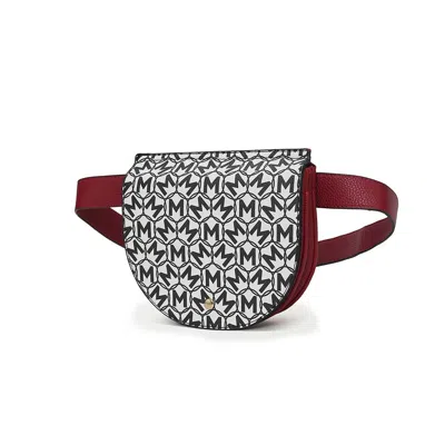 Mkf Collection By Mia K Daksha Signature Half Moon Belt Waist Bag By Mia K In Red