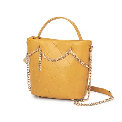 Mkf Collection By Mia K Damaris Mini Shoulder Medium Handbag By Mia K. In Yellow