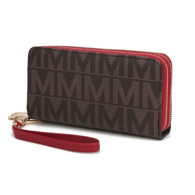 Mkf Collection By Mia K Danielle Milan M Signature Wallet Wristlet In Brown