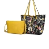Mkf Collection By Mia K Danielle Reversible Shopper Tote Bag Crossbody Pouch – 2 Pieces In Yellow