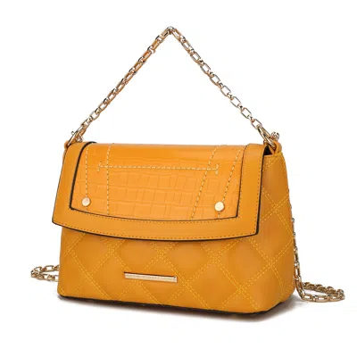 Mkf Collection By Mia K Danna Vegan Leather Shoulder Handbag In Yellow