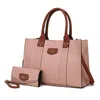 Mkf Collection By Mia K Davina Vegan Leather Women's Tote Bag With Wallet In Gold