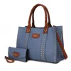 Mkf Collection By Mia K Davina Vegan Leather Women's Tote Bag With Wallet In Multi