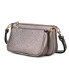 Mkf Collection By Mia K Dayla Vegan Leather Women's Shoulder Bag In Silver