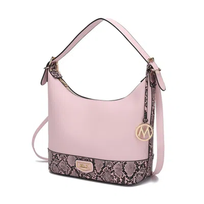 Mkf Collection By Mia K Diana Shoulder Bag Vegan Leather Handbag Purse By Mia K In Pink