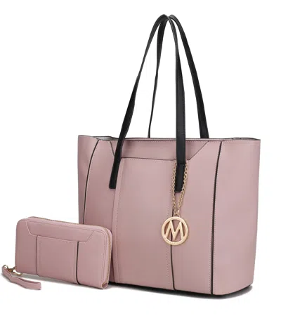Mkf Collection By Mia K Dinah Light Weight Tote Bag With Wallet In Purple