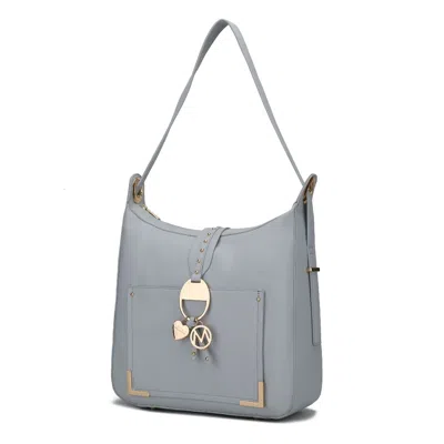 Mkf Collection By Mia K Dinorah Vegan Leather Hobo Handbag In Blue