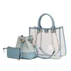 Mkf Collection By Mia K Diva Pvc Tote Bag With Tweed Bucket Bag And Small Pouch Purse By Mia K