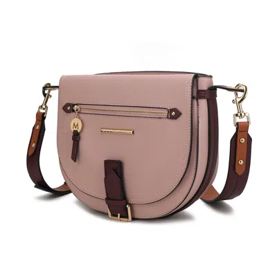 Mkf Collection By Mia K Drew Vegan Leather Color Block Women's Shoulder Handbag In Multi