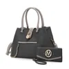 Mkf Collection By Mia K Edith Vegan Leather Women's Tote Bagwith Wallet - 2 Pieces In Pink