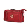 Mkf Collection By Mia K Elaina Multi Pocket Crossbody Handbag In Red
