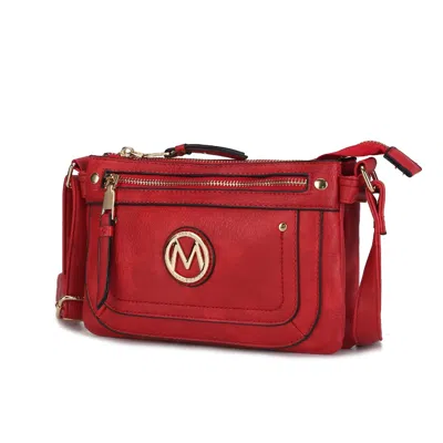 Mkf Collection By Mia K Elaina Multi Pocket Crossbody Handbag In Red