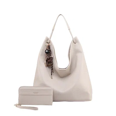 Mkf Collection By Mia K Eloa Hobo Bag Women's Vegan Leather Shoulder Bag Handbag By Mia K In Neutral