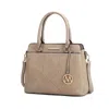 Mkf Collection By Mia K Elodie Triple Compartment Women's Tote Bag By Mia K In Neutral