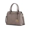 Mkf Collection By Mia K Elodie Triple Compartment Women's Tote Bag By Mia K In Silver