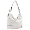 Mkf Collection By Mia K Emily Hobo Women's Bag Vegan Leather Multi Compartments By Mia K. In White
