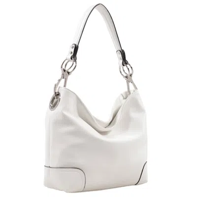 Mkf Collection By Mia K Emily Hobo Women's Bag Vegan Leather Multi Compartments By Mia K. In White