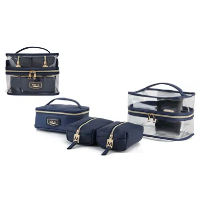 Mkf Collection By Mia K Emma Women's Cosmetic 4 Pcs Set By Mia K In Blue