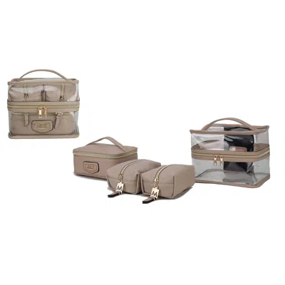 Mkf Collection By Mia K Emma Women's Cosmetic 4 Pcs Set By Mia K In Grey