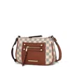 Mkf Collection By Mia K Essie Circular Print Vegan Leather Women's Crossbody By Mia K In Brown