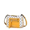 Mkf Collection By Mia K Essie Circular Print Vegan Leather Women's Crossbody By Mia K In Yellow