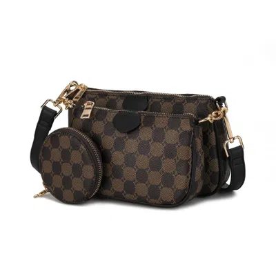 Mkf Collection By Mia K Evanna 3 Pcs Crossbody Handbag 3 Pieces Set In Black