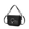 Mkf Collection By Mia K Fanta Croc Shoulder Women's Versatile Handbag By Mia K. In Black