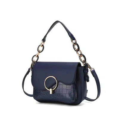 Mkf Collection By Mia K Fanta Croc Shoulder Women's Versatile Handbag By Mia K. In Blue