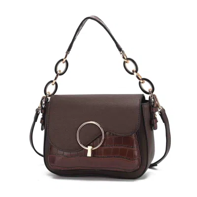 Mkf Collection By Mia K Fanta Croc Shoulder Women's Versatile Handbag By Mia K. In Gold
