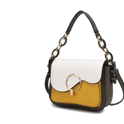 Mkf Collection By Mia K Fantasia Solid Crossbody Handbag In Yellow