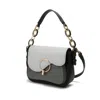 Mkf Collection By Mia K Fantasia Solid Crossbody Shoulder Women's Handbag Purse By Mia K. In Grey