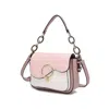 Mkf Collection By Mia K Fantasia Solid Crossbody Shoulder Women's Handbag Purse By Mia K. In Pink