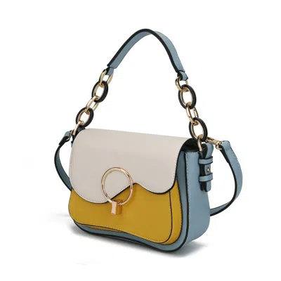 Mkf Collection By Mia K Fantasia Solid Crossbody Shoulder Women's Handbag Purse By Mia K. In Yellow