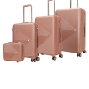 Mkf Collection By Mia K Felicity Luggage Trolley Bag 4-piece Set In Pink