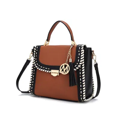 Mkf Collection By Mia K Flora Vegan Leather Crossbody Handbag In Multi