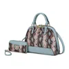Mkf Collection By Mia K Frida Satchel And Wallet Handbag - 2 Pieces In Multi