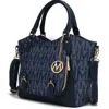 Mkf Collection By Mia K Fula Signature Satchel Bag In Blue