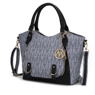 Mkf Collection By Mia K Fula Signature Satchel Bag In Grey