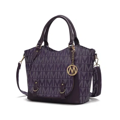 Mkf Collection By Mia K Fula Signature Satchel Handbag In Purple