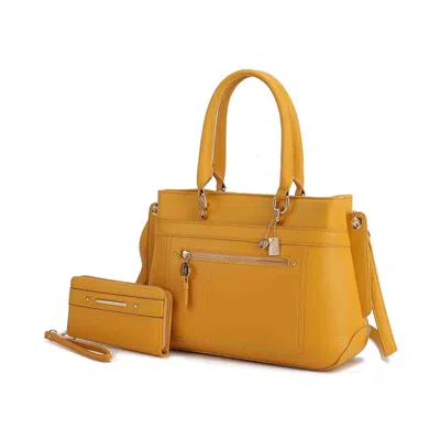 Mkf Collection By Mia K Gardenia Tote Women's Bag With Wallet Vegan Leather By Mia K In Yellow
