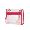 Mkf Collection By Mia K Gia Women's Crossbody Bag By Mia K In Transparent
