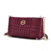 Mkf Collection By Mia K Giada Vegan Leather Women's Shoulder Handbag In Purple