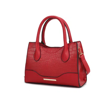 Mkf Collection By Mia K Gili Crocodile Embossed Vegan Leather Women's Tote Handbag By Mia K. In Red