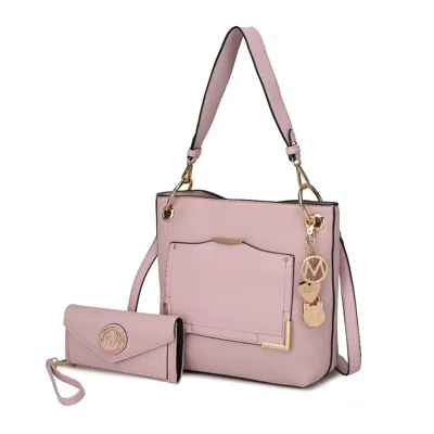 Mkf Collection By Mia K Grace Vegan Leather Shoulder Handbag In Gold