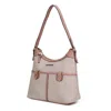 Mkf Collection By Mia K Harper Vegan Color Block Leather Women's Shoulder Bag In Gold