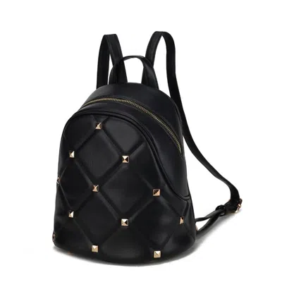 Mkf Collection By Mia K Hayden Quilted Vegan Leather With Studs Women's Backpack In Black