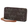 Mkf Collection By Mia K Hofstra M Signature Wallet Wristlet In Brown