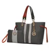 Mkf Collection By Mia K Holland Tote With Wristlet Handbag - 2 Pieces In Grey