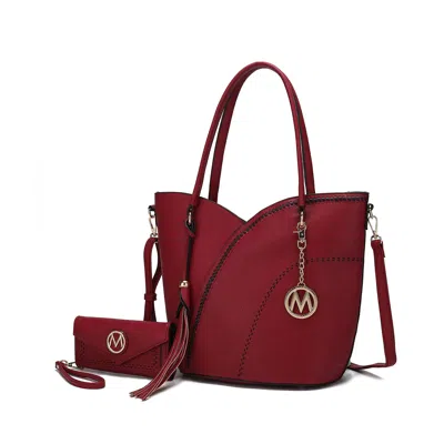 Mkf Collection By Mia K Imogene Women's Shoulder Bag With Wallet By Mia K In Red