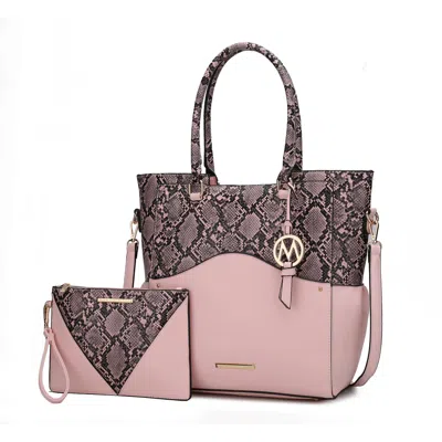 Mkf Collection By Mia K Iris Vegan Leather Tote Handbag For Women In Gold